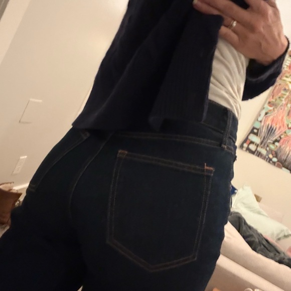 “Rinse” Abercrombie & Fitch dark wash high rise Straight Leg Jeans - Picture 9 of 9